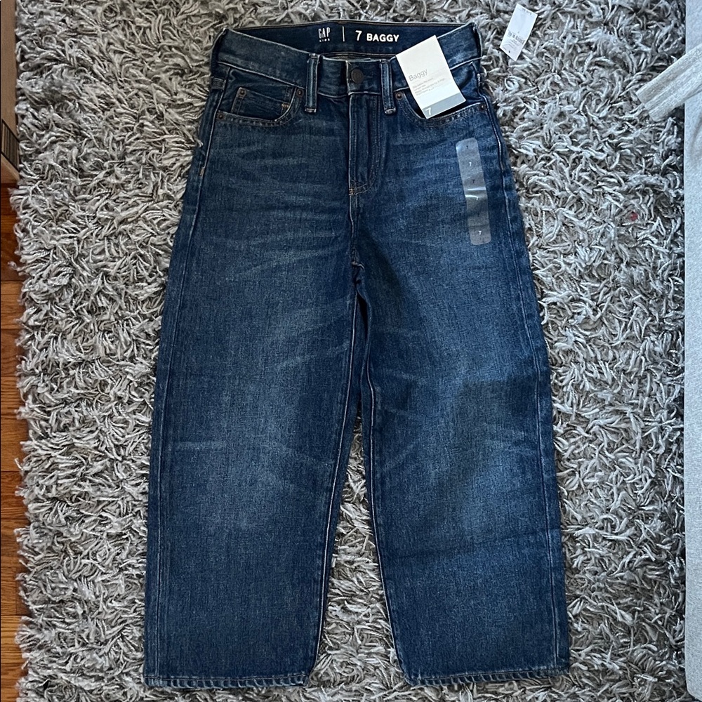 GAP Boy’s Relaxed Fit Baggy Jeans in Deep Blue